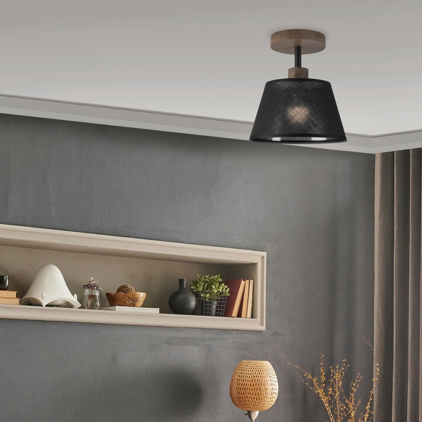 Brilagi - LED Taklampa ANTHONY 1xE14/60W/230V ek valnöt/svart