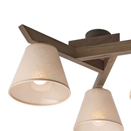Brilagi - LED Takmonterad taklampa ANTHONY 3xE14/40W/230V ek valnöt/beige