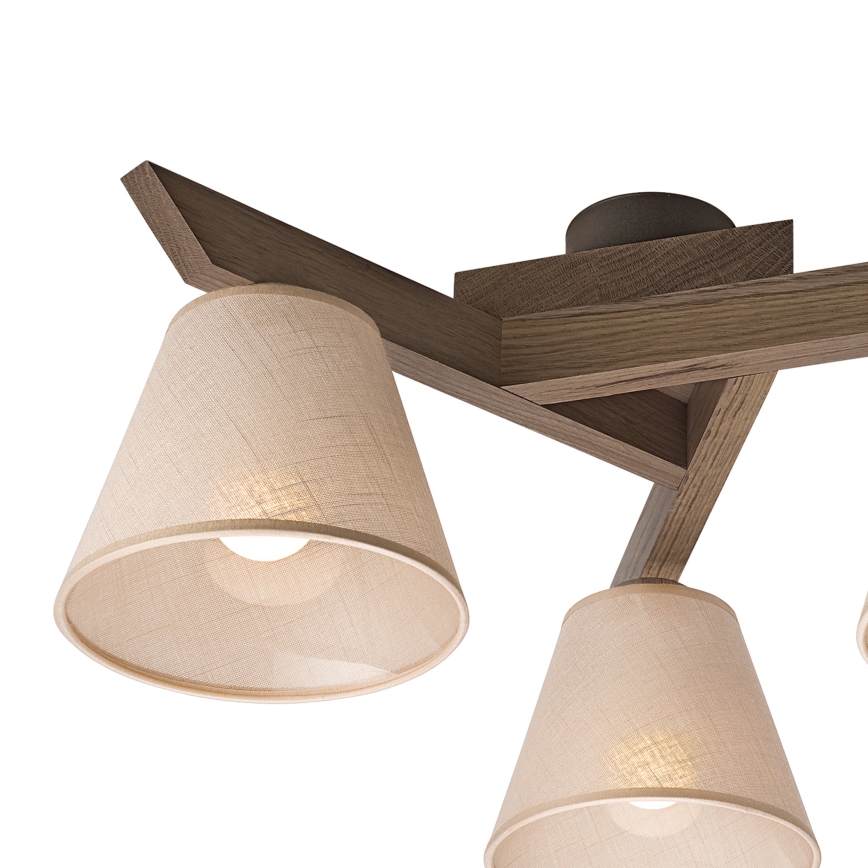 Brilagi - LED Takmonterad taklampa ANTHONY 3xE14/40W/230V ek valnöt/beige