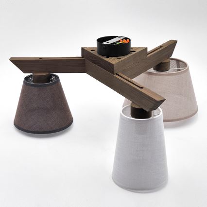 Brilagi - LED Taklampa ANTHONY 3xE14/40W/230V ek valnöt