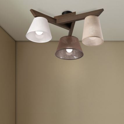 Brilagi - LED Taklampa ANTHONY 3xE14/40W/230V ek valnöt