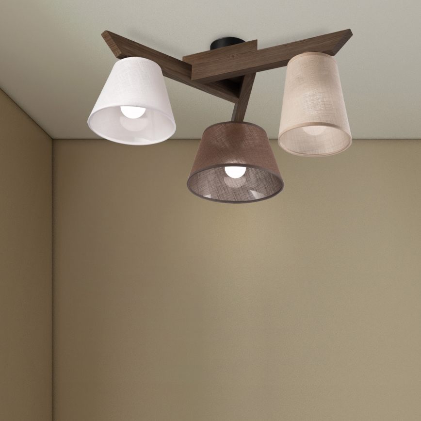 Brilagi - LED Taklampa ANTHONY 3xE14/40W/230V ek valnöt