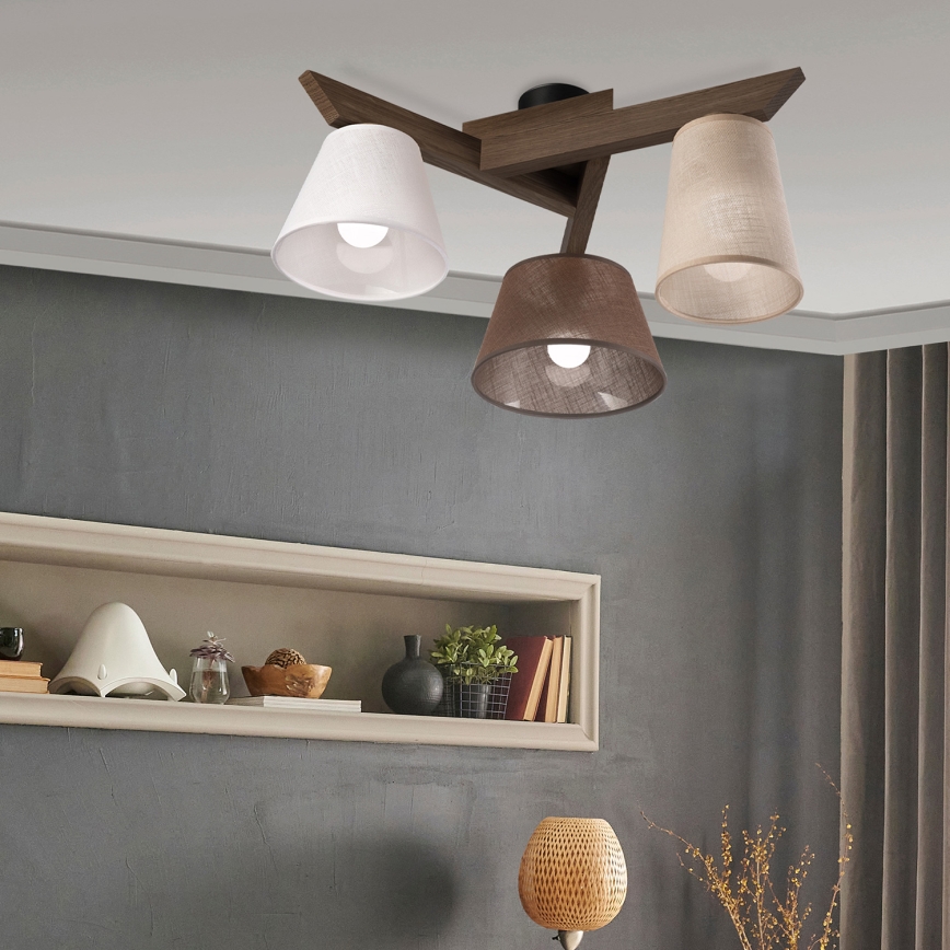Brilagi - LED Taklampa ANTHONY 3xE14/40W/230V ek valnöt