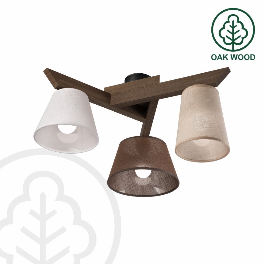Brilagi - LED Taklampa ANTHONY 3xE14/40W/230V ek valnöt