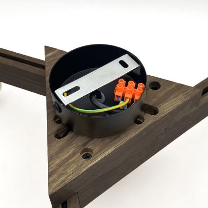 Brilagi - LED Taklampa ANTHONY 3xE14/40W/230V ek valnöt/svart