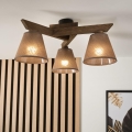 Brilagi - LED Taklampa ANTHONY 3xE14/40W/230V ek valnöt/brun