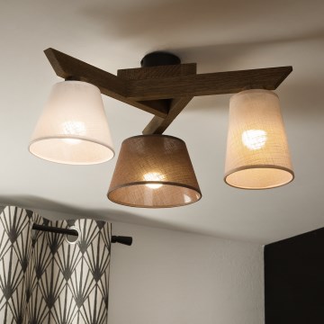 Brilagi - LED Taklampa ANTHONY 3xE14/40W/230V ek valnöt