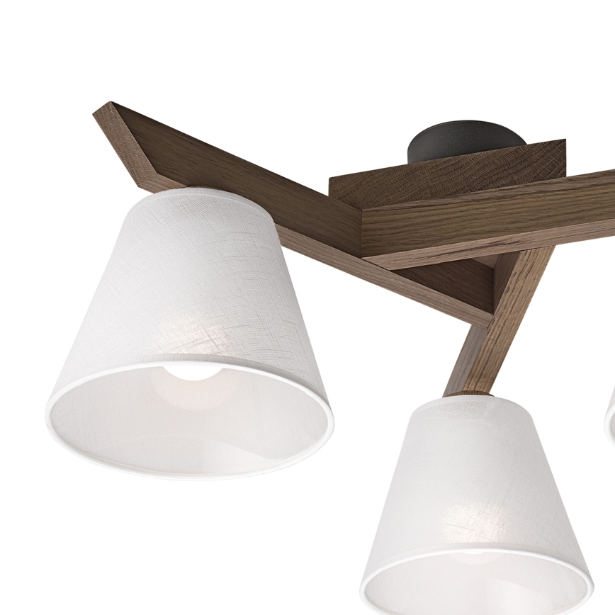 Brilagi - LED Taklampa ANTHONY 3xE14/40W/230V ek valnöt/vit