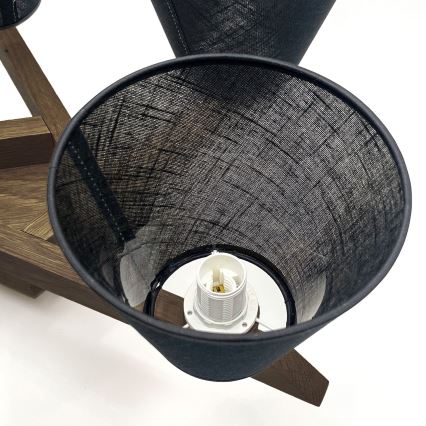 Brilagi - LED Taklampa ANTHONY 5xE14/40W/230V ek valnöt/svart