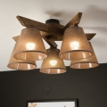 Brilagi - LED Taklampa ANTHONY 5xE14/40W/230V ek valnöt/brun