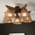 Brilagi - LED Taklampa ANTHONY 5xE14/40W/230V ek valnöt/brun