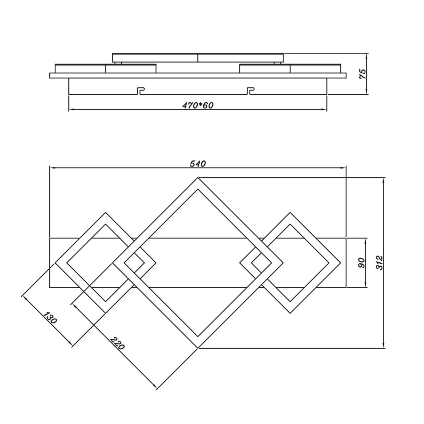 Brilagi - LED taklampa AXIS I LED/24W/230V