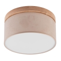 Brilagi - LED Taklampa BELLADONNA 1xE27/15W/230V beige/ek