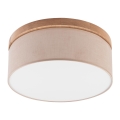Brilagi - LED Taklampa BELLADONNA 2xE27/15W/230V beige/ek