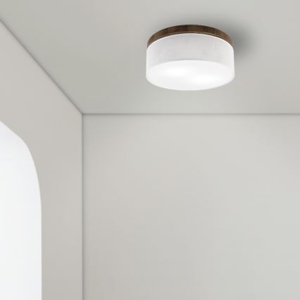 Brilagi - LED Taklampa BELLADONNA 2xE27/15W/230V diameter 40 cm vit/ek