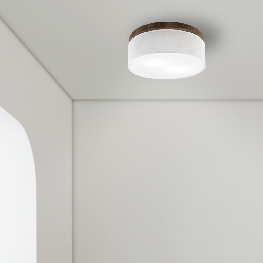 Brilagi - LED Taklampa BELLADONNA 2xE27/15W/230V diameter 40 cm vit/ek