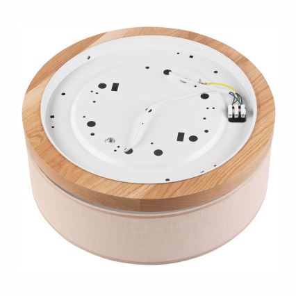 Brilagi - LED Taklampa BELLADONNA 2xE27/15W/230V Ø 40 cm beige/ek