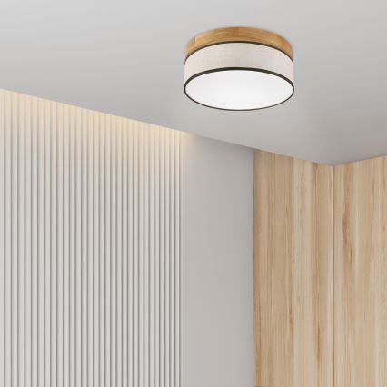 Brilagi - LED Taklampa BELLADONNA LED/20W/230V diameter 30 cm kräm/ek
