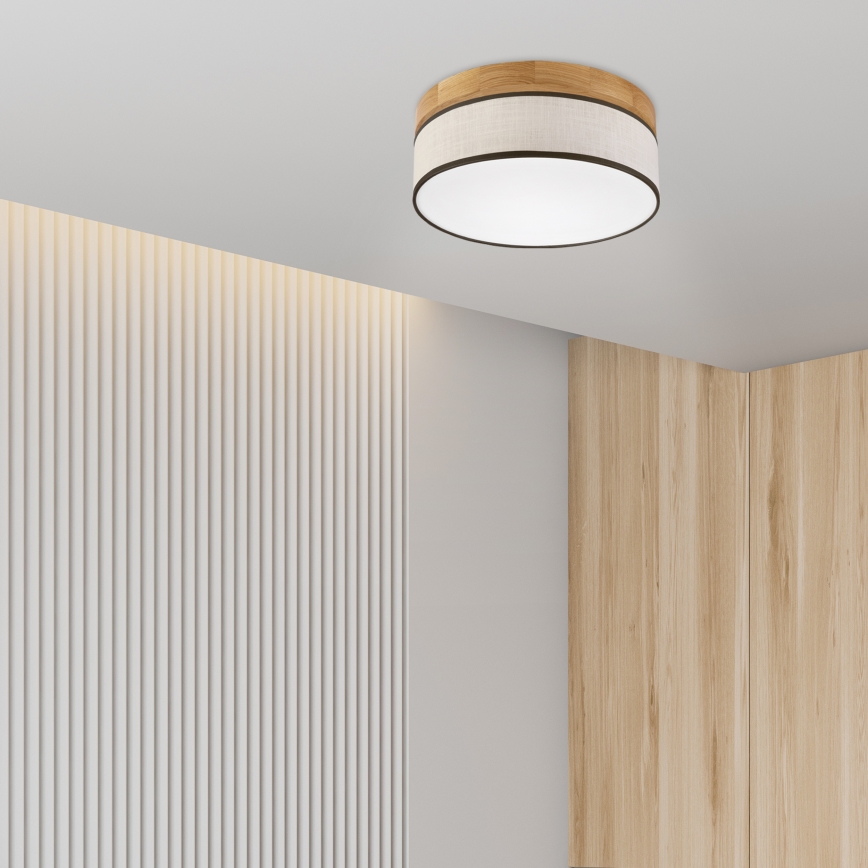 Brilagi - LED Taklampa BELLADONNA LED/20W/230V diameter 30 cm kräm/ek