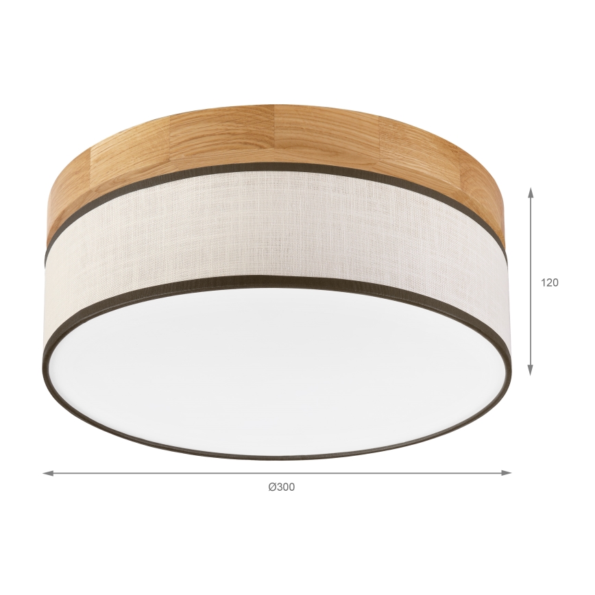 Brilagi - LED Taklampa BELLADONNA LED/20W/230V diameter 30 cm kräm/ek