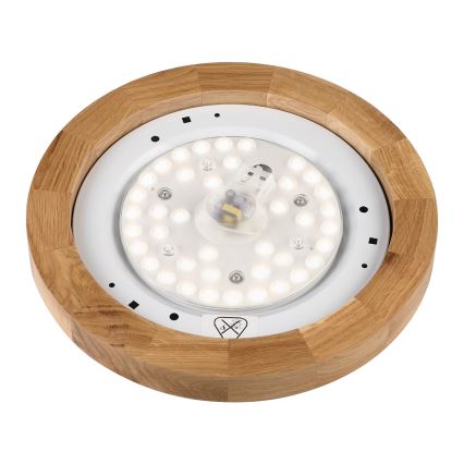 Brilagi - LED Taklampa BELLADONNA LED/20W/230V Ø 30 cm vit/eik