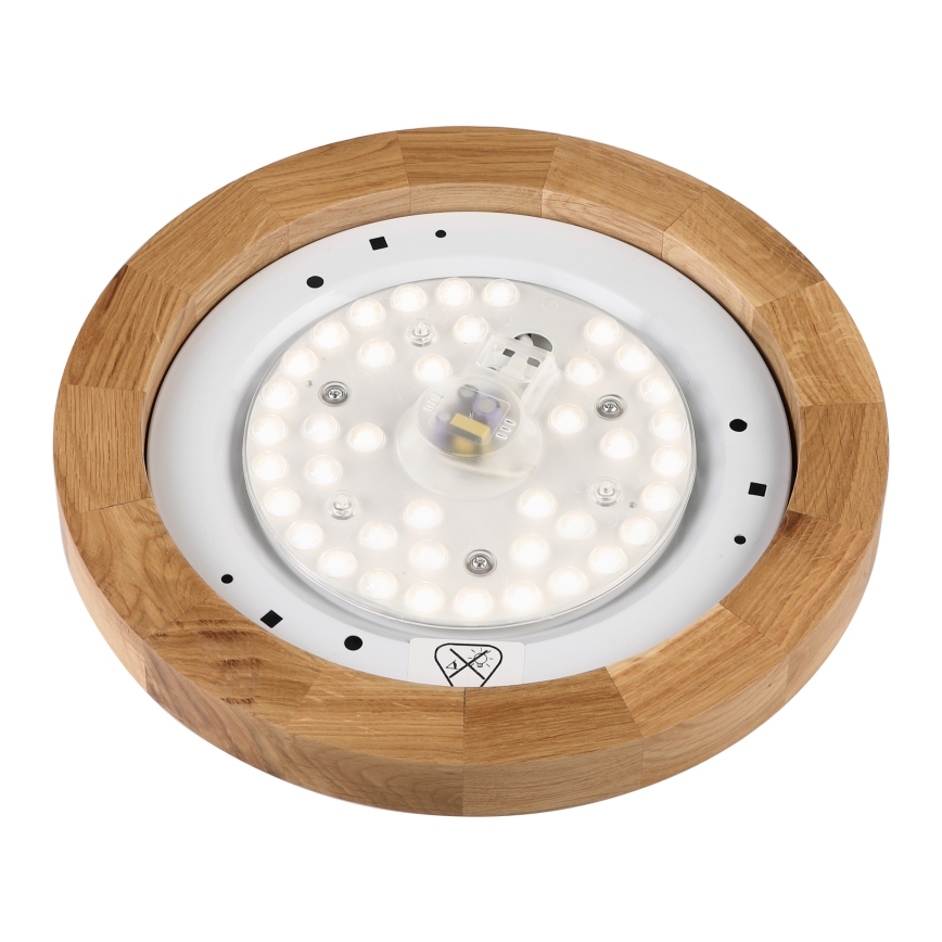 Brilagi - LED Taklampa BELLADONNA LED/20W/230V Ø 30 cm vit/eik