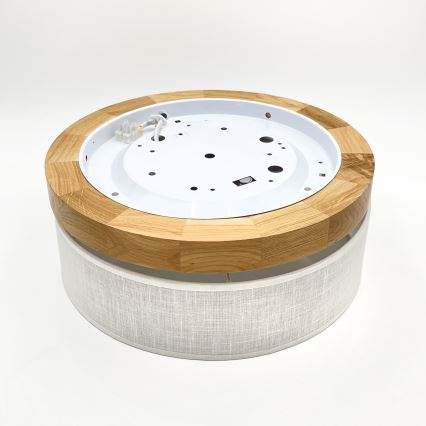 Brilagi - LED Taklampa BELLADONNA LED/20W/230V Ø 30 cm vit/eik