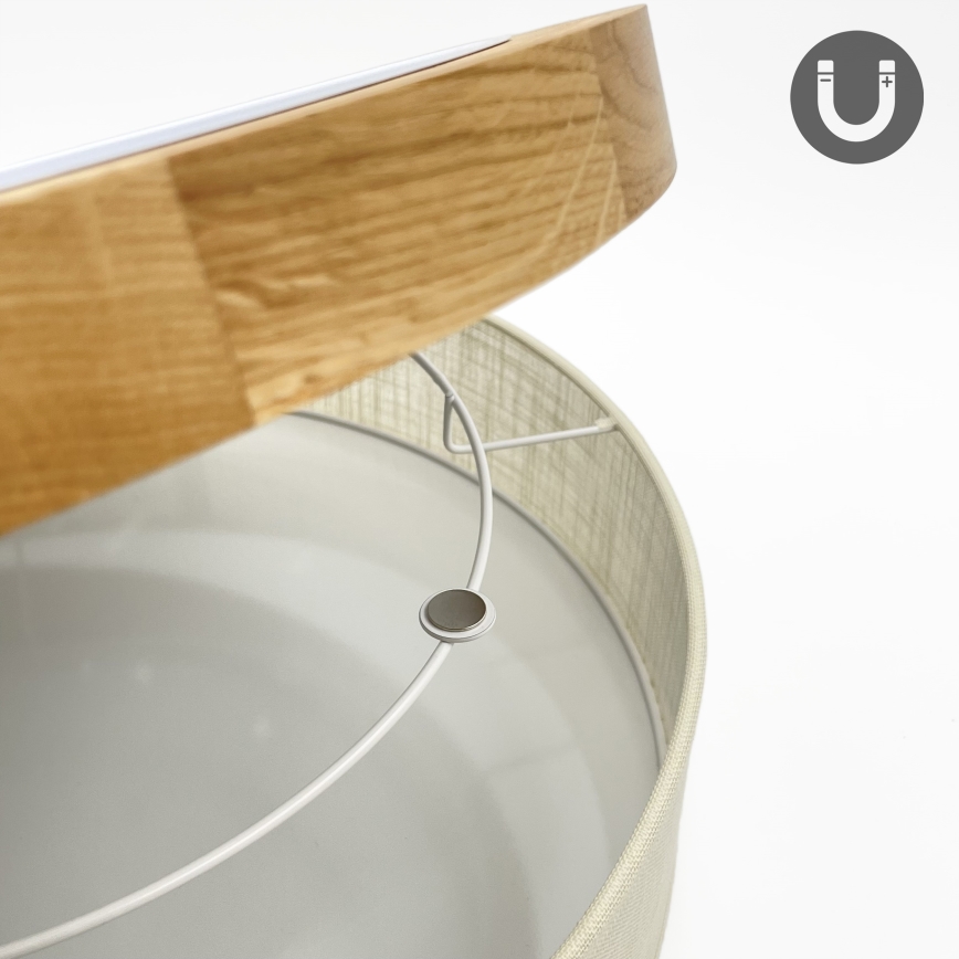 Brilagi - LED taklampa BELLADONNA LED/36W/230V Ø 40 cm krämvit/ek