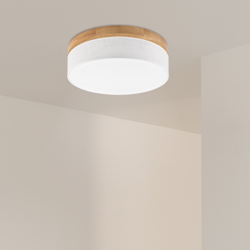 Brilagi - LED Taklampa BELLADONNA LED/36W/230V Ø 40 cm vit/eik