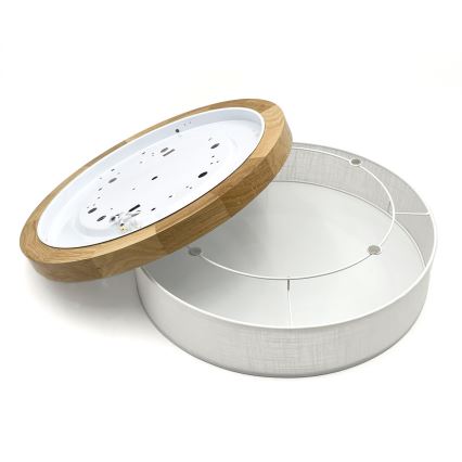 Brilagi - LED Taklampa BELLADONNA LED/36W/230V Ø 40 cm vit/eik