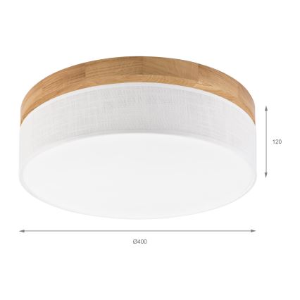Brilagi - LED Taklampa BELLADONNA LED/36W/230V Ø 40 cm vit/eik