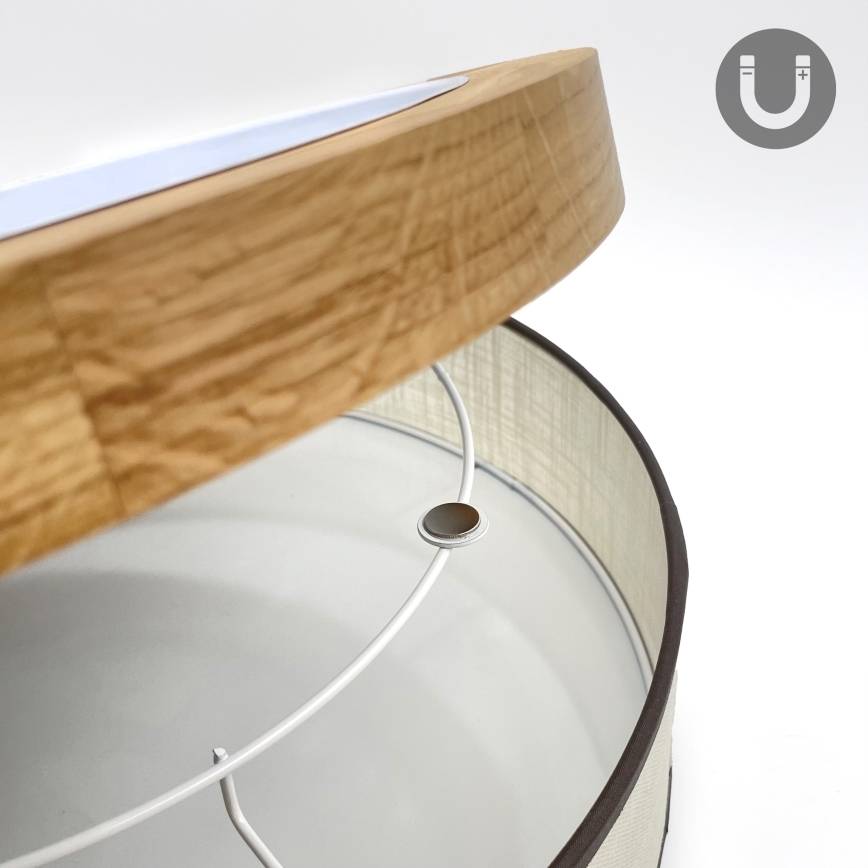 Brilagi - LED Taklampa BELLADONNA LED/36W/230V Ø 50 cm crème/ek