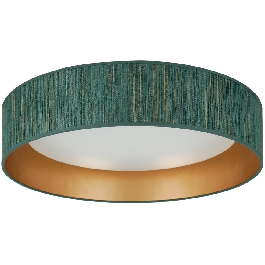 Brilagi - LED taklampa BOSTON ROLLER LED/24W/230V diameter 45 cm strå grön/guld