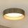 Brilagi - LED taklampa BOSTON ROLLER LED/24W/230V diameter 45 cm strå brun/guld