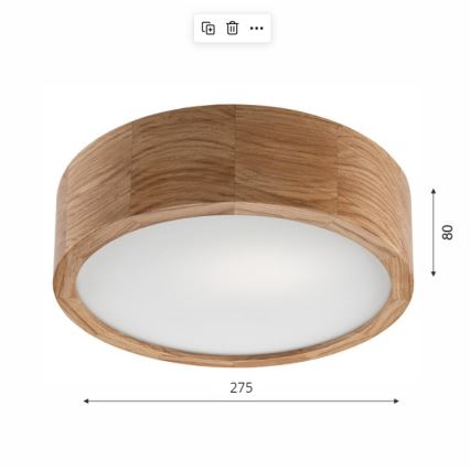 Brilagi - LED taklampa CARVALHO 1xE27/60W/230V ek diameter 27,5 cm