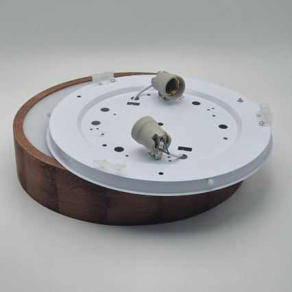 Brilagi - LED taklampa CARVALHO 2xE27/60W/230V ek körsbär diameter 37 cm