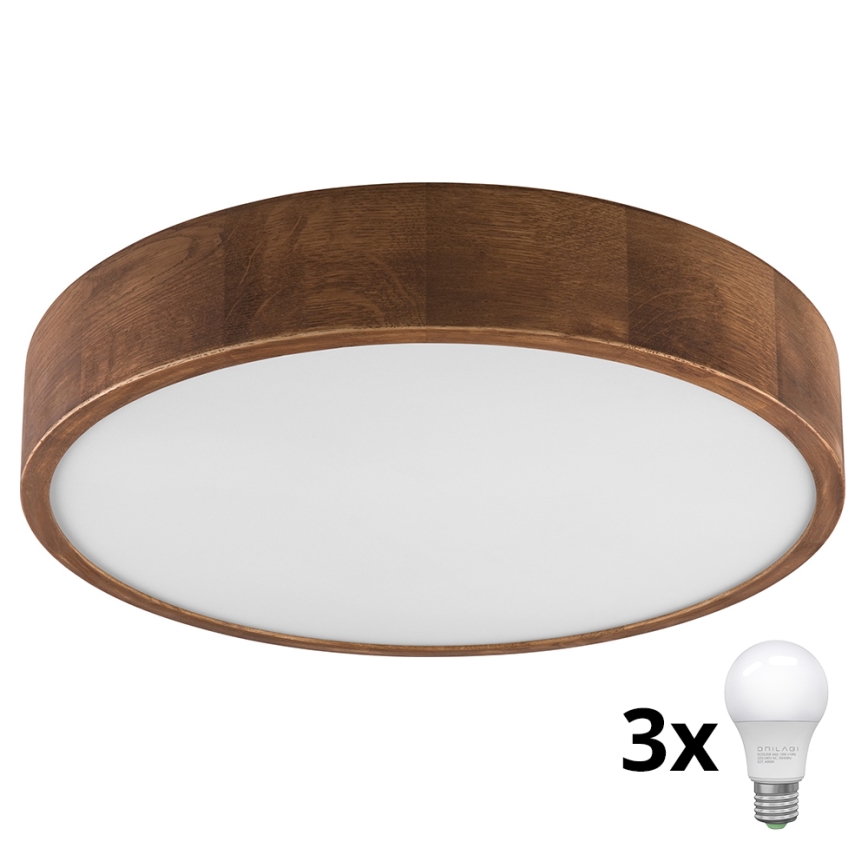 Brilagi - LED taklampa CARVALHO 3xE27/60W/230V ek körsbär diameter 47 cm