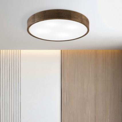 Brilagi - LED Taklampa CARVALHO 4xE27/60W/230V valnöt Ø 57,5 cm