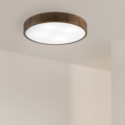 Brilagi - LED Taklampa CARVALHO 4xE27/60W/230V valnöt Ø 57,5 cm