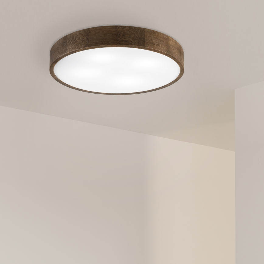 Brilagi - LED Taklampa CARVALHO 4xE27/60W/230V valnöt Ø 57,5 cm