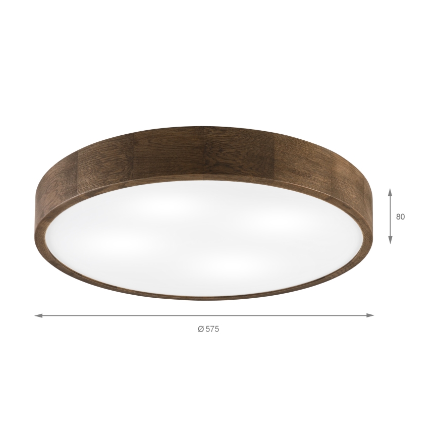 Brilagi - LED Taklampa CARVALHO 4xE27/60W/230V valnöt Ø 57,5 cm