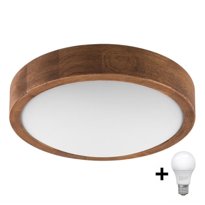 Brilagi - LED taklampa CARVALHO SLIM 1xE27/60W/230V ek körsbär diameter 27 cm
