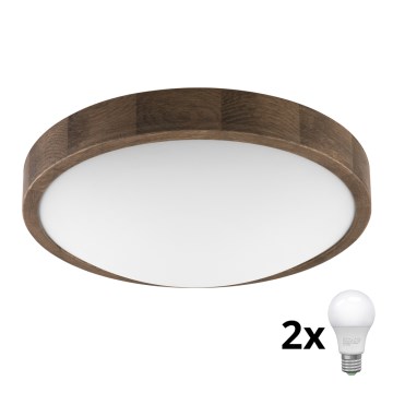Brilagi - LED Taklampa CARVALHO SLIM 2xE27/60W/230V ek diameter 37 cm