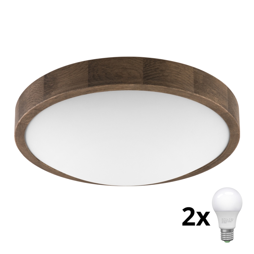 Brilagi - LED Taklampa CARVALHO SLIM 2xE27/60W/230V ek diameter 37 cm