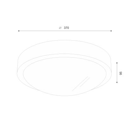 Brilagi - LED Taklampa CARVALHO SLIM 2xE27/60W/230V ek diameter 37 cm