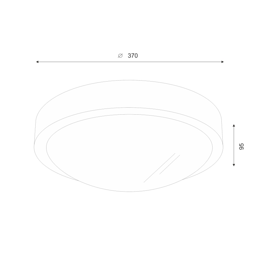 Brilagi - LED Taklampa CARVALHO SLIM 2xE27/60W/230V ek diameter 37 cm