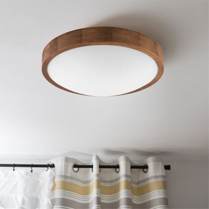 Brilagi - LED taklampa CARVALHO SLIM 2xE27/60W/230V ek körsbär diameter 37 cm
