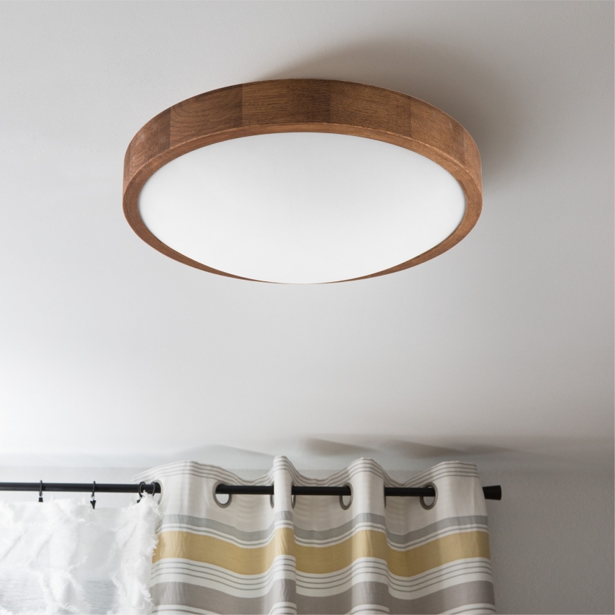 Brilagi - LED taklampa CARVALHO SLIM 2xE27/60W/230V ek körsbär diameter 37 cm