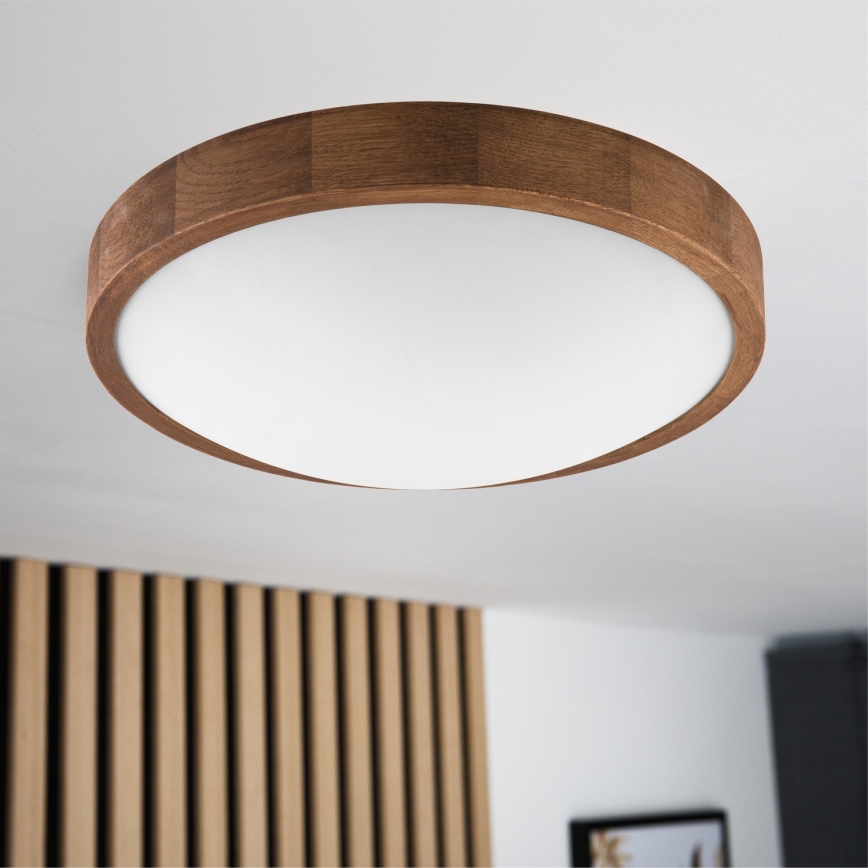Brilagi - LED taklampa CARVALHO SLIM 2xE27/60W/230V ek körsbär diameter 37 cm