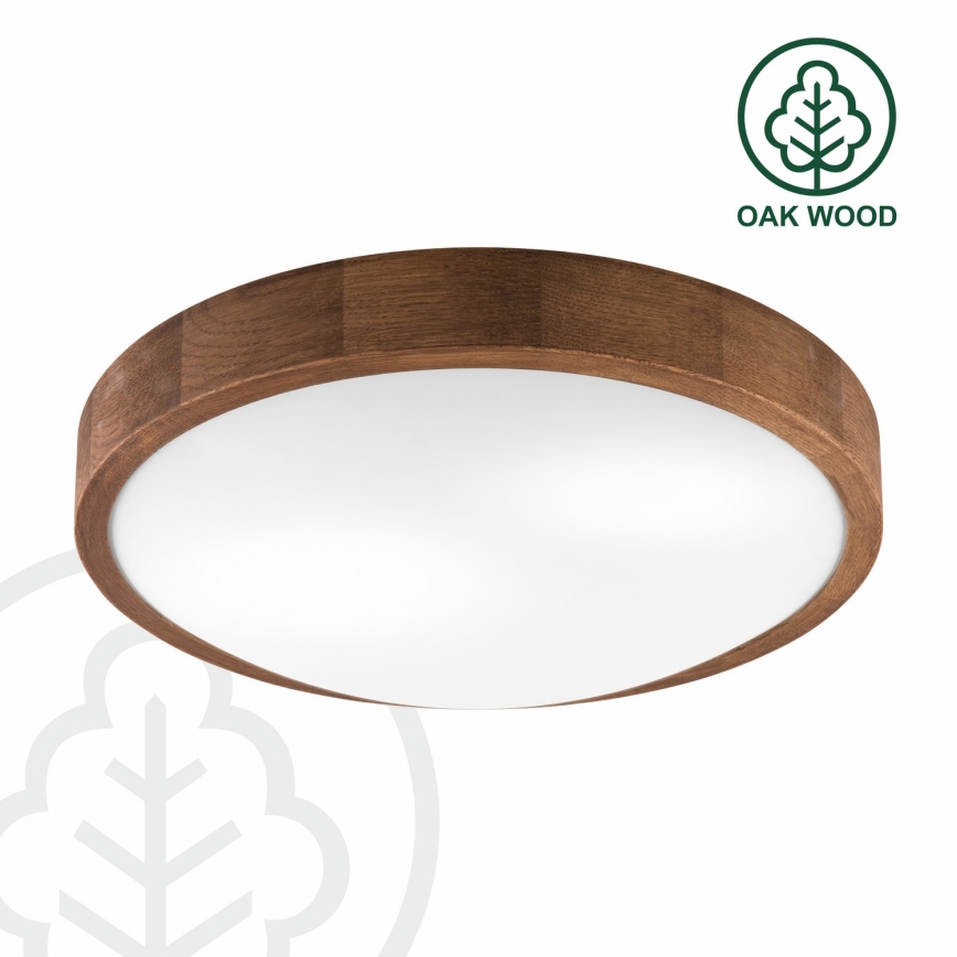 Brilagi - LED taklampa CARVALHO SLIM 2xE27/60W/230V ek körsbär diameter 37 cm